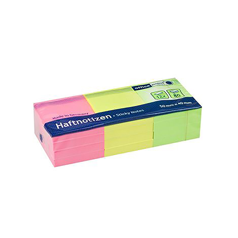 Officepoint Αυτοκόλλητες σημειώσεις 50Χ40, 12×80φ., neon mix (MAG-5524012-62) (OFPMAG-5524012-62)