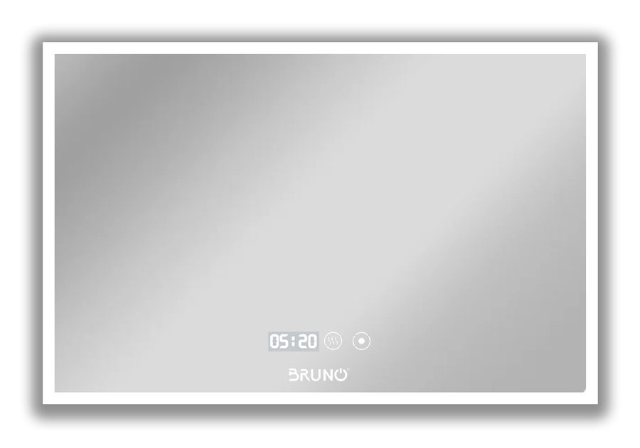 BRUNO καθρέφτης μπάνιου LED BRN-0203, ορθογώνιος, 24W, 60x80cm, IP67