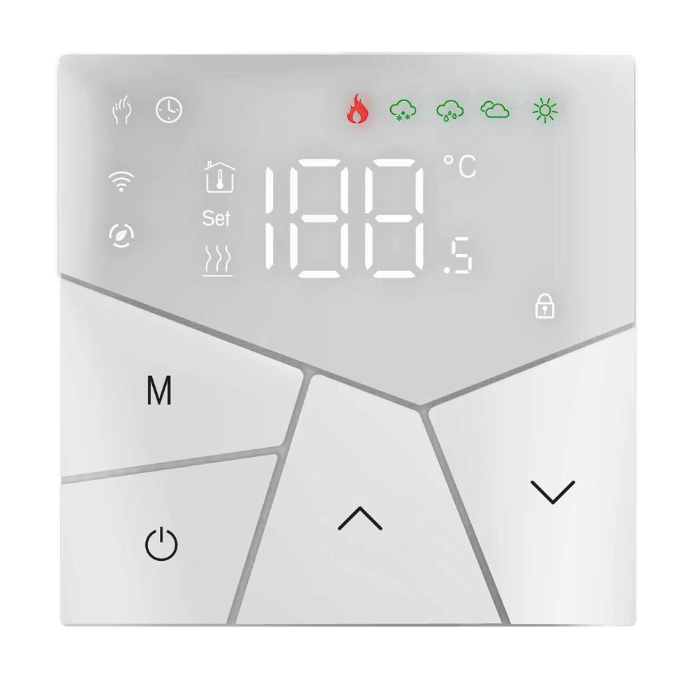 Smart θερμοστάτης αερίου BHT-15GCLW, WiFi, χωνευτός, λευκός