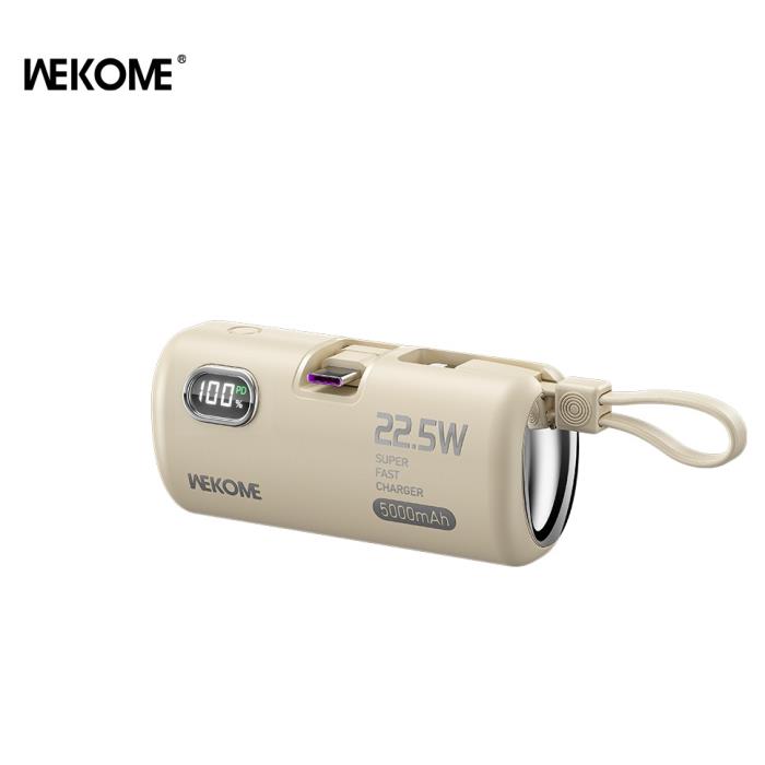 Power Bank WK 5000mAh 22,5W PDx2 Beige WP-19
