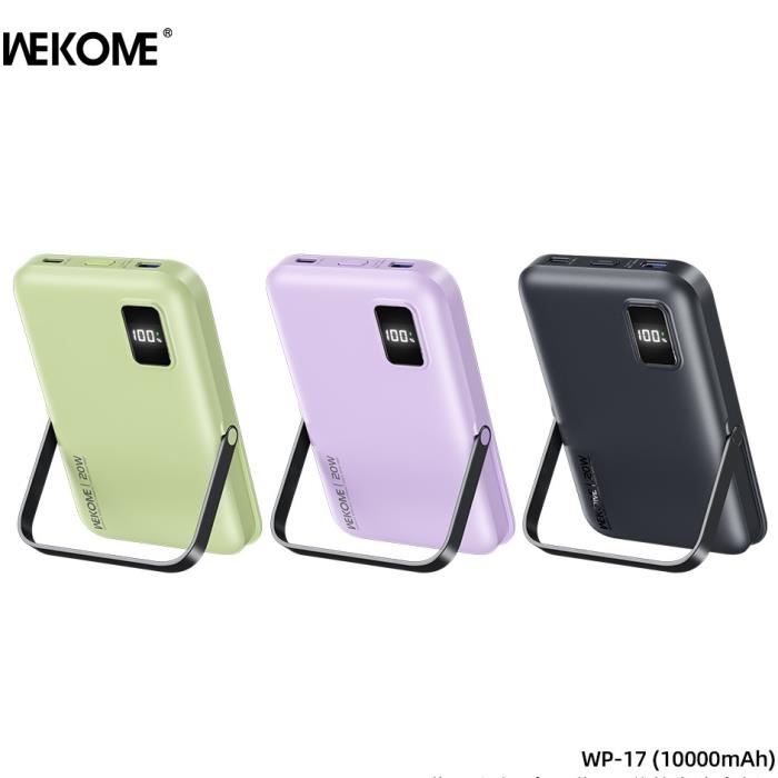 Power Bank Magnetic Wireless WK 10000mAh 20W PDx1 Grey WP-17