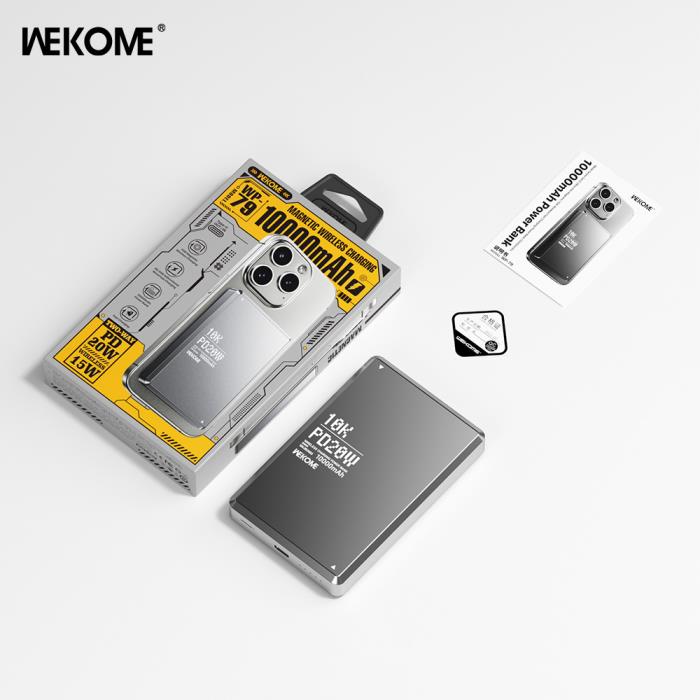Power Bank Magnetic Wireless WK 10000mAh 20W PDx1 Tarnish WP-79