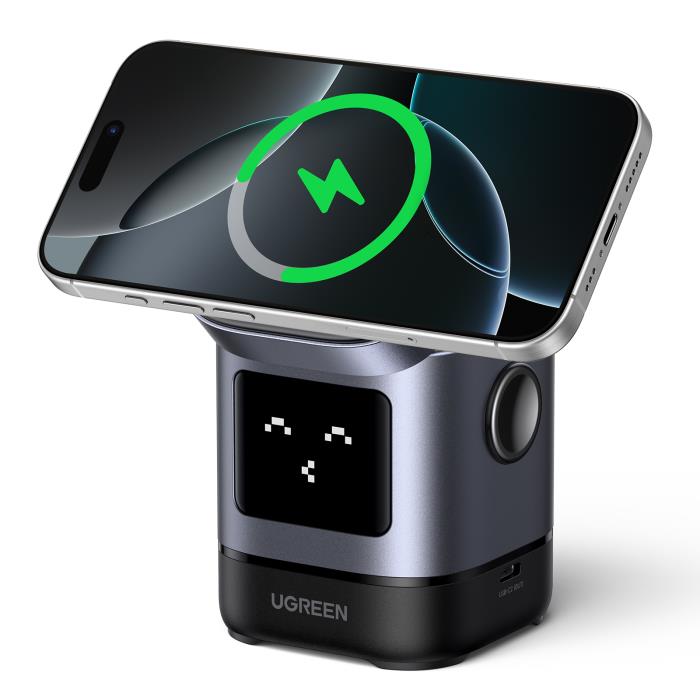 Wireless Magnetic Charger/Stand 2in1 UGREEN 15W Qi2 W709 45775 Black