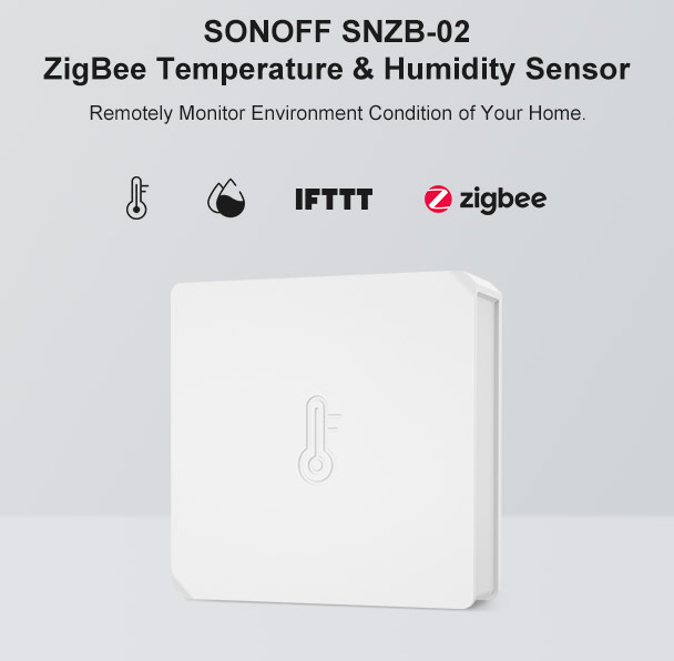 SONOFF smart αισθητήρας θερμοκρασίας & υγρασίας SNZB-02, ZigBee