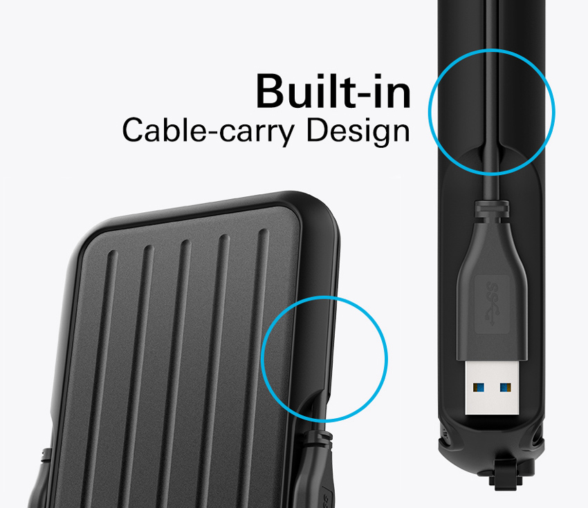 SILICON POWER εξωτερικός HDD Armor A66, 2TB, USB 3.2, μαύρος