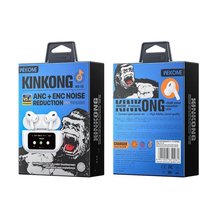 Earphone TWS WK BT Liton WS-26 White ANC