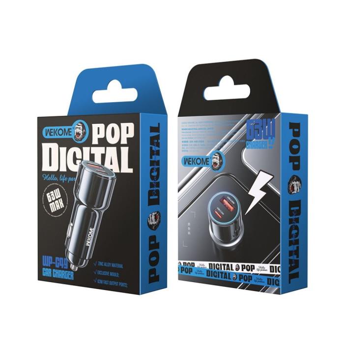 Car Charger WK 63W PD+USB QC Tarnish WP-C49