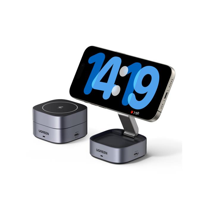 Wireless Magnetic Charger/Stand 2in1 UGREEN 15W Qi W526 35278 Grey
