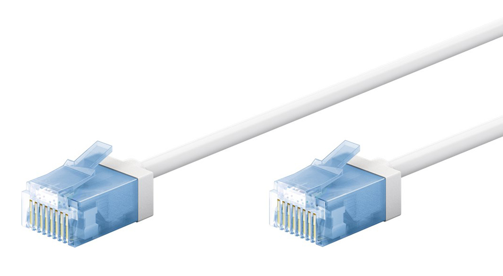 GOOBAY καλώδιο δικτύου 74300, CAT 6A U/UTP, slim, copper, 500MHz, 7.5m, λευκό