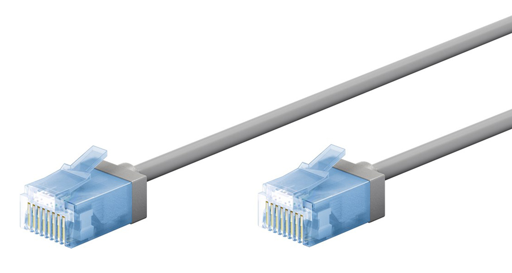 GOOBAY καλώδιο δικτύου 74226, CAT 6A U/UTP, slim, copper, 500MHz, 7.5m, γκρι