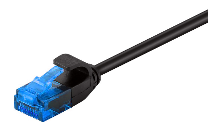 POWERTECH καλώδιο δικτύου CAB-N309, Cat 6 U/UTP, slim, copper, 2m, μαύρο