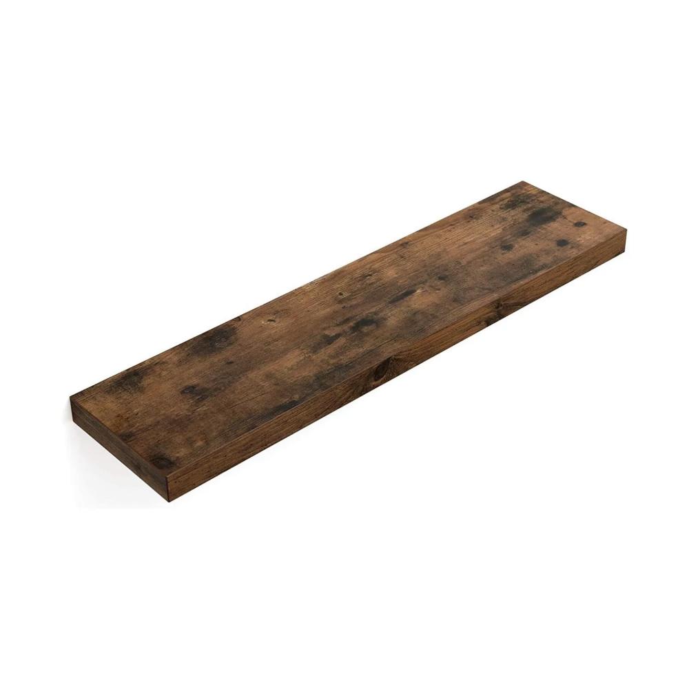 Επιτοίχιο Ξύλινο Ράφι 80 x 20 x 3.8 cm Χρώματος Σκούρο Καφέ VASAGLE (LWS28BX) (VASLWS28BX)