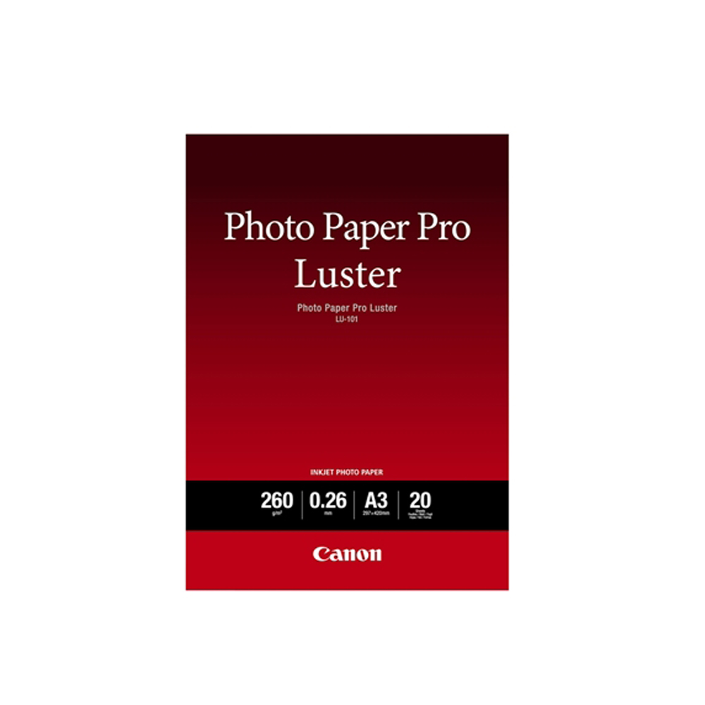 Canon Φωτογραφικό Χαρτί Pro Luster A3+ 260 g/m² 20 Φύλλα (6211B008) (CAN-LU101-A3PLUS)