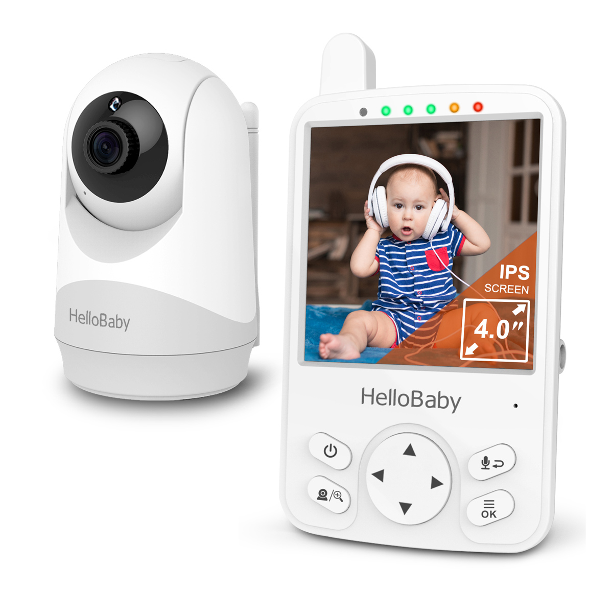 HELLOBABY ενδοεπικοινωνία μωρού HB6241 με κάμερα & οθόνη 4