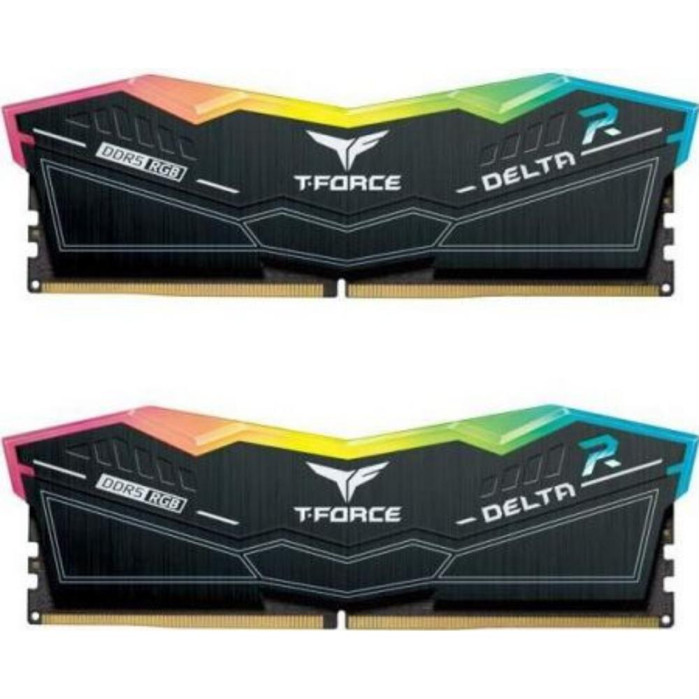 TeamGroup Μνήμη RAM DDR5 32GB KIT 2x16GB PC 6000 Team T-Force Delta RGB  (FF3D532G6000HC38ADC01)