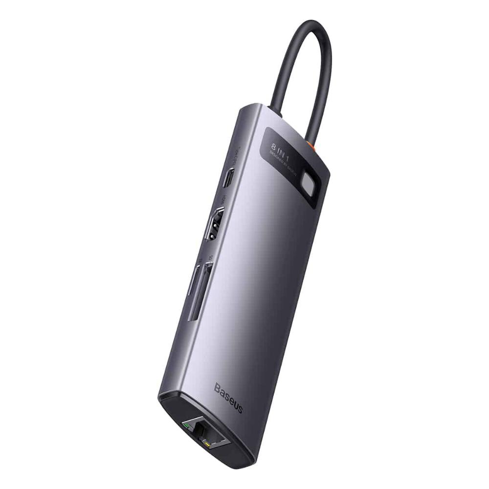 Baseus Hub 8in1 Starjoy Series, USB-C To 3x USB 3.1 + HDMI + USB-C Pd + Rj45 + Microsd/sd (WKWG080213) (BASWKWG080213)