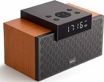 Edifier MP260 Επιτραπέζιο Ψηφιακό Ρολόι με Ξυπνητήρι Καφέ