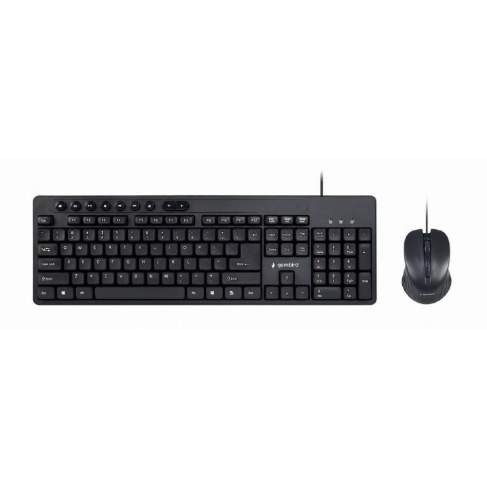 Gembird Keyboard Plus Mouse Set USB Us Layout Black (KBS-UM-04) (GEMKBS-UM-04)