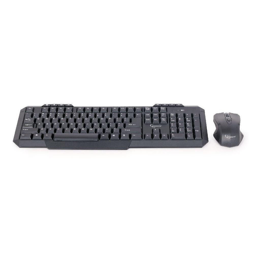 Gembird Keyboard + Membrane Mouse Set Kbs-wm-02 ( USB 2.0; (Us); Black; Optical) (KBS-WM-02) (GEMKBS-WM-02)
