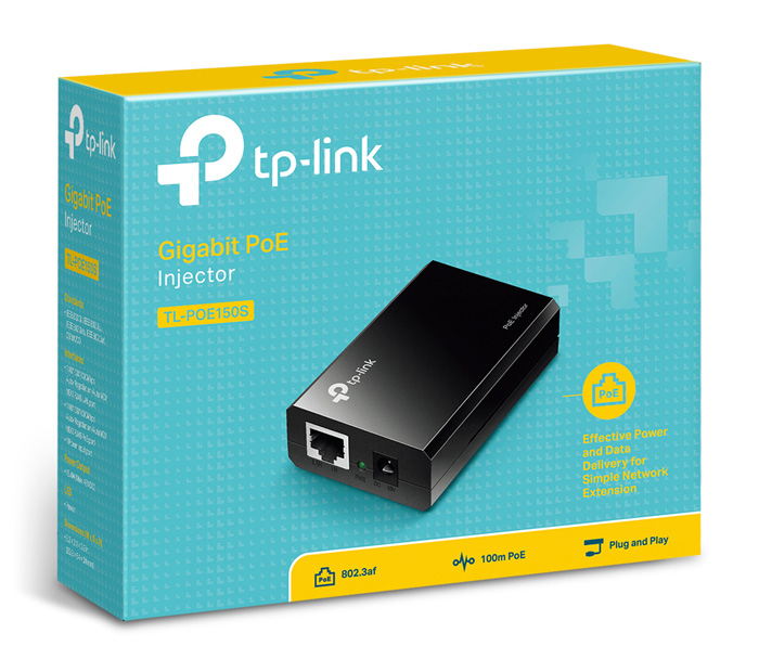 TP-LINK Gigabit PoE Injector TL-POE150S, IEEE 802.3af, Ver. 4.0