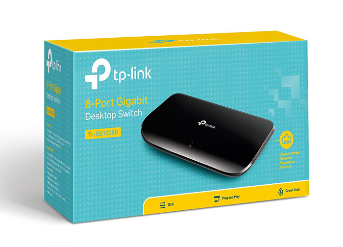 TP-LINK Desktop Switch TL-SG1008D, 8-port 10/100/1000Mbps, Ver. 12.0